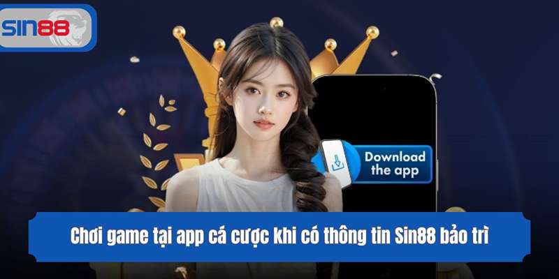 Chơi game tại app cá cược khi có thông tin Sin88 bảo trì